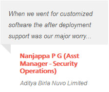 Nanjappa P G (Asst Manager - Security Operations)- Aditya Birla Nuvo Limited 
